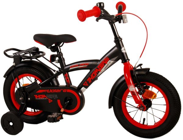 Volare Thombike Kinderfiets - Jongens - 12 inch - Zwart Rood Volare Thombike Kinderfiets - Jongens - 12 inch - Zwart Rood