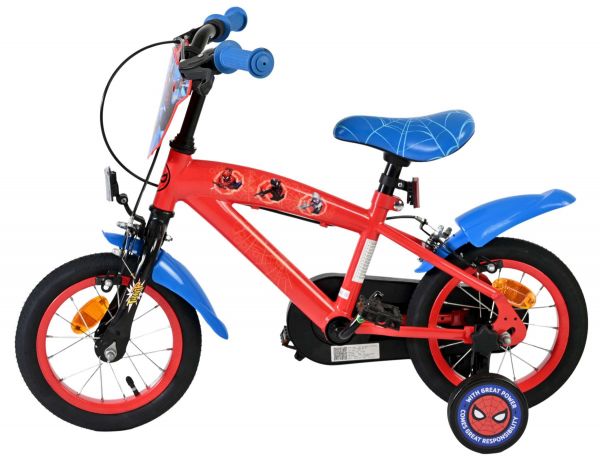 Spider-Man Kinderfiets - Jongens - 12 inch - Blauw/Rood - Twee handremmen