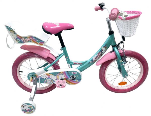 Volare Unicorn Kinderfiets - Meisjes - 16 inch - Groen