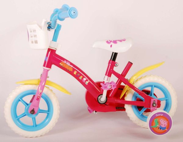 Peppa Pig Kinderfiets - Meisjes - 10 inch - Roze/Blauw - Doortrapper