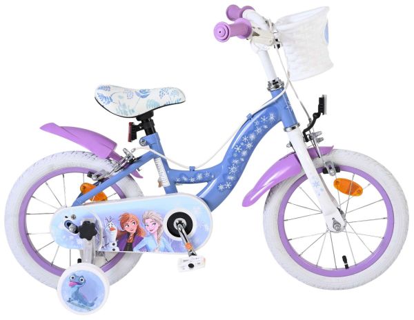 Disney Frozen 2 Kinderfiets - Meisjes - 14 inch - Blauw/Paars - Twee handremmen