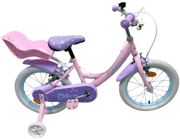 Volare Olivia Kinderfiets - Meisjes - 16 inch - Roze - Twee Handremmen
