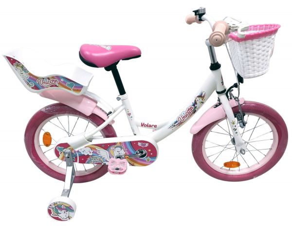 Volare Unicorn Kinderfiets - Meisjes - 16 inch - Wit
