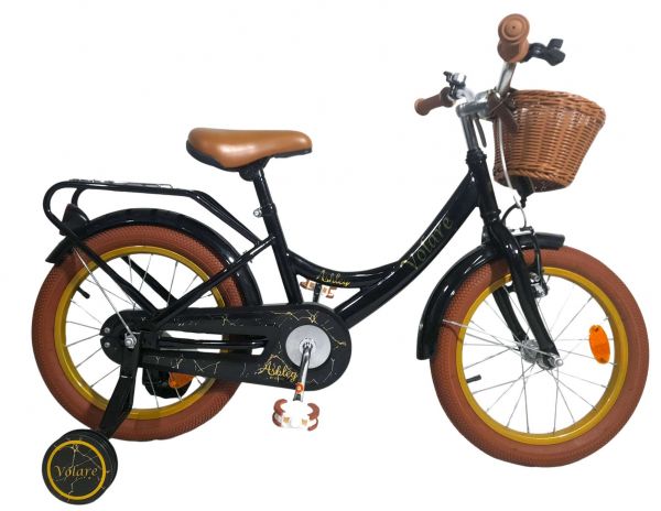 Volare Ashley Kinderfiets - Meisjes - 12 inch - Zwart - Twee handremmen