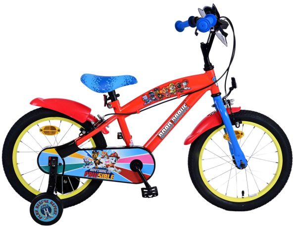 Paw Patrol Kinderfiets - Jongens - 16 inch - Rood - Twee handremmen
