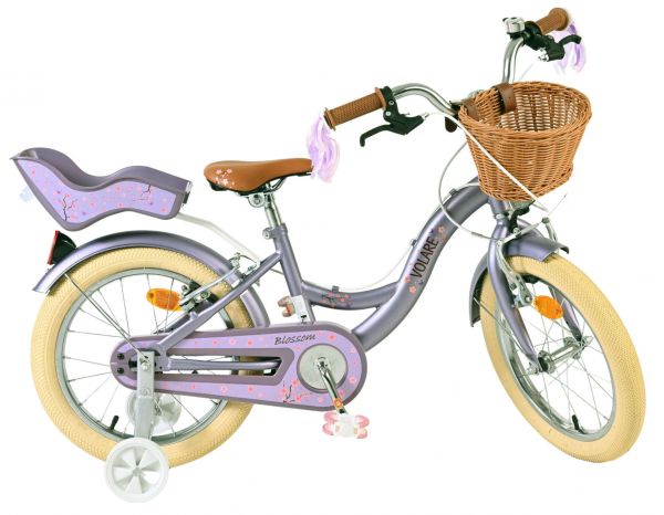 Volare Blossom Kinderfiets - Meisjes - 16 inch - Paars - Twee Handremmen
