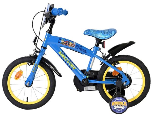 Rubble & Crew Kinderfiets - Jongens - 14 inch - Blauw - Twee handremmen