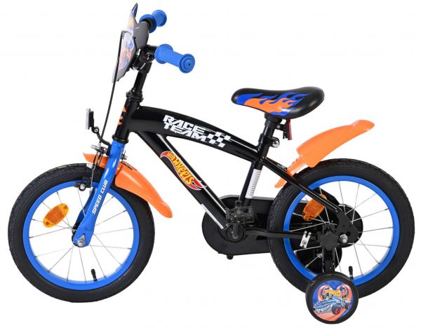Hot Wheels Kinderfiets - Jongens - 14 inch - Zwart Oranje Blauw