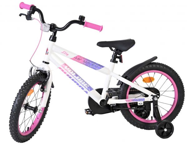 Volare Lily Kinderfiets - Meisjes - 16 inch - Wit Roze Paars