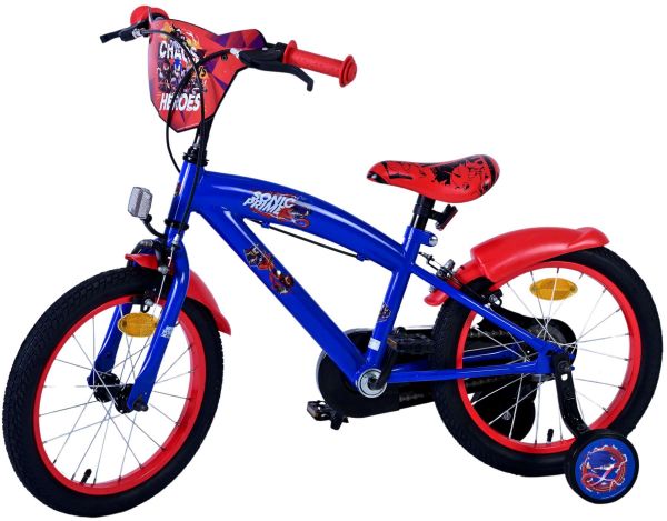 Turbo Crew Kinderfiets - Jongens - 16 inch - Blauw Rood - Twee handremmen