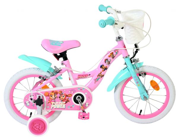 Paw Patrol Kinderfiets - Meisjes - 14 inch - Roze - Twee handremmen