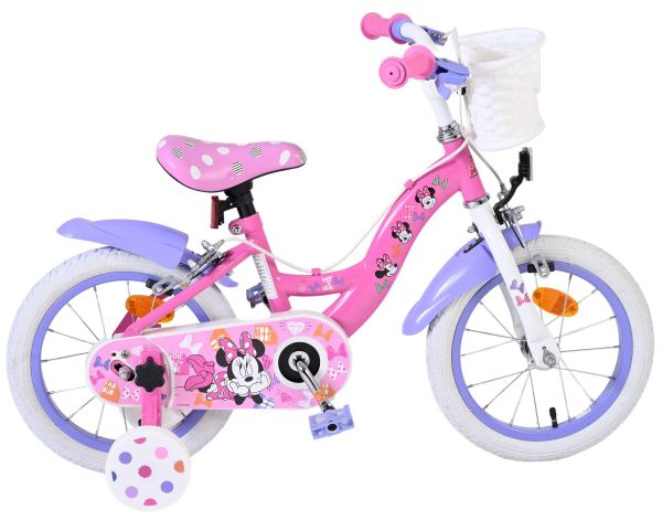 Disney Minnie Kinderfiets - Meisjes - 14 inch - Roze - Twee handremmen