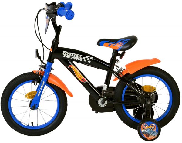 Hot Wheels Kinderfiets - Jongens - 14 inch - Zwart Oranje Blauw