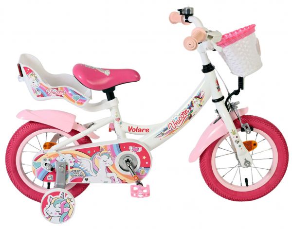 Volare Unicorn Kinderfiets - Meisjes - 12 inch - Wit