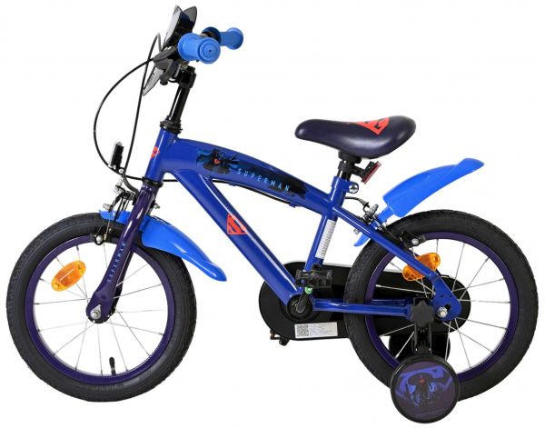 Superman Kinderfiets - Jongens - 14 inch - Blauw - Twee handremmen