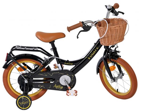 Volare Ashley Kinderfiets - Meisjes - 14 inch - Zwart - Twee Handremmen