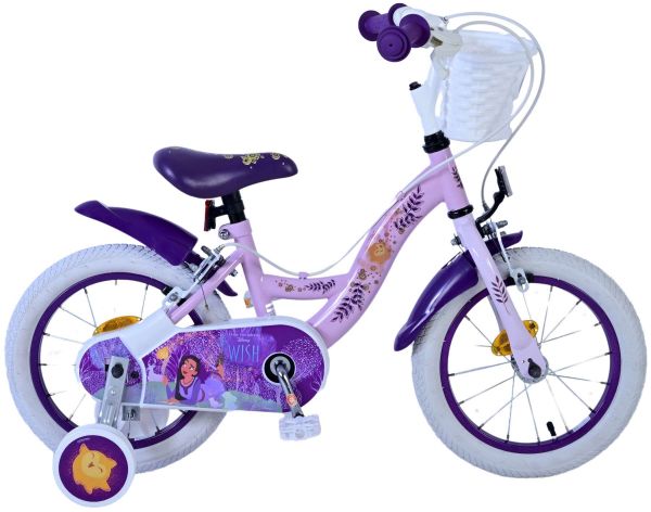 Disney Wish Kinderfiets - Meisjes - 14 inch - Paars - Twee handremmen