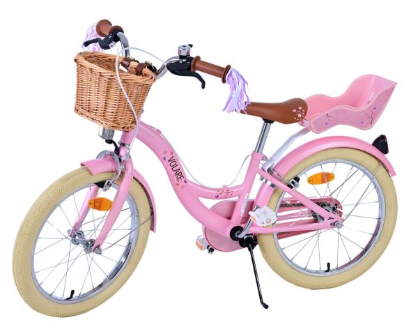 Volare Blossom Kinderfiets - Meisjes - 18 inch - Roze - Twee handremmen
