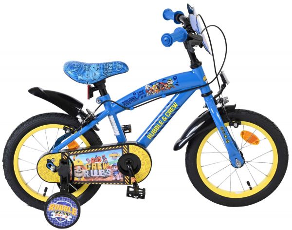 Rubble & Crew Kinderfiets - Jongens - 14 inch - Blauw - Twee handremmen