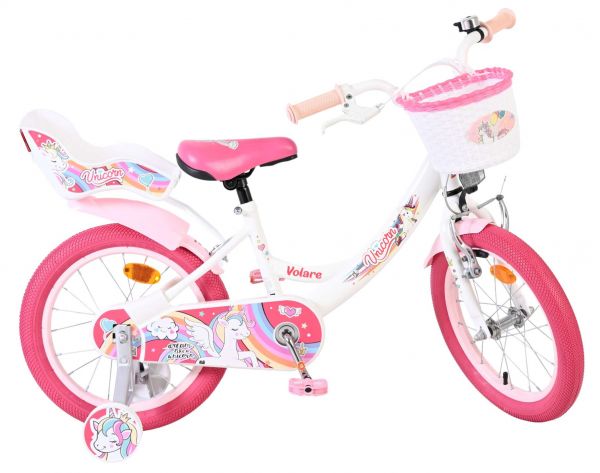 Volare Unicorn Kinderfiets - Meisjes - 16 inch - Wit