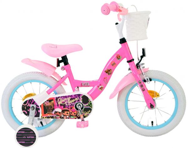 Dolls Kinderfiets - Meisjes - 14 inch - Roze