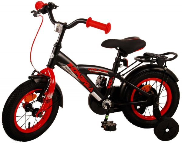 Volare Thombike Kinderfiets - Jongens - 12 inch - Zwart Rood Volare Thombike Kinderfiets - Jongens - 12 inch - Zwart Rood