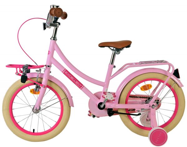 Volare Excellent Kinderfiets - Meisjes - 16 inch - Roze - 95% afgemonteerd