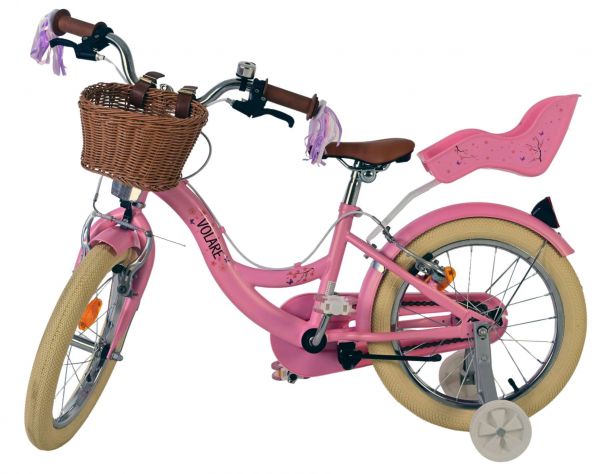 Volare Blossom Kinderfiets - Meisjes - 16 inch - Roze - Twee Handremmen