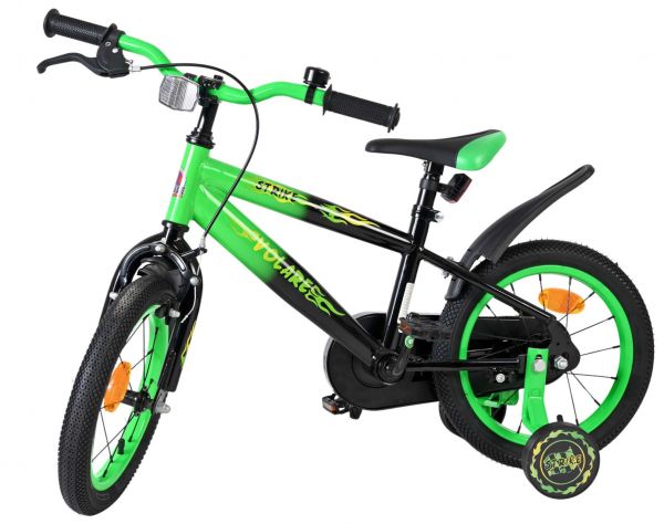 Volare Strike Kinderfiets - Jongens - 14 inch - Zwart Groen