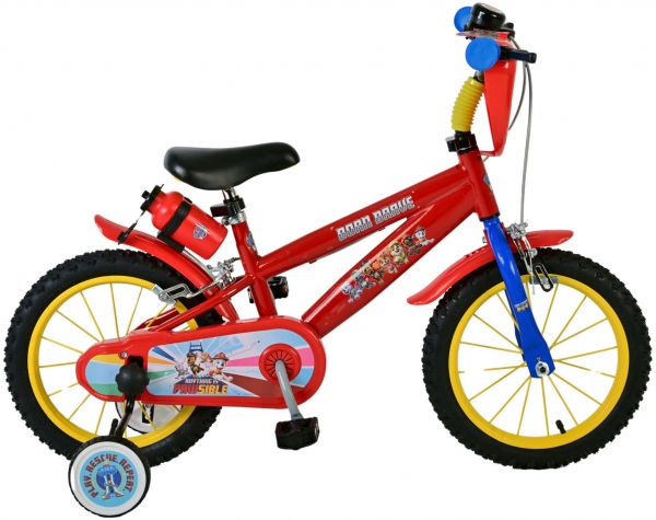 Paw Patrol Kinderfiets - Jongens - 14 inch - Rood - Twee handremmen