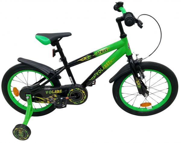 Volare Strike Kinderfiets - Jongens - 16 inch - Zwart Groen
