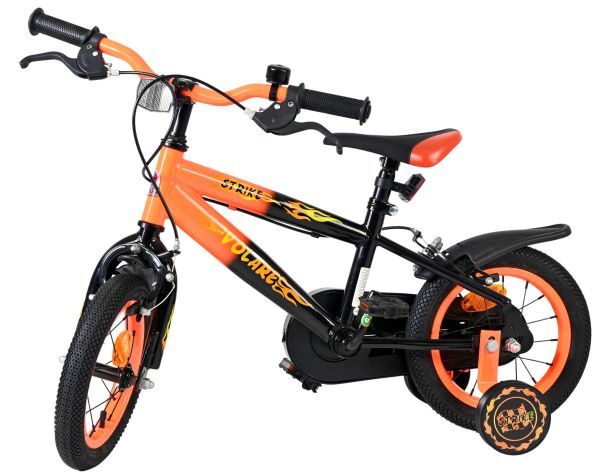 Volare Strike Kinderfiets - Jongens - 12 inch - Zwart Oranje - Twee Handremmen