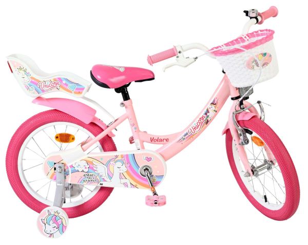 Volare Unicorn Kinderfiets - Meisjes - 16 inch - Roze