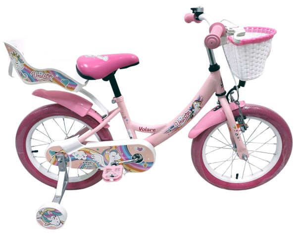 Volare Unicorn Kinderfiets - Meisjes - 16 inch - Roze