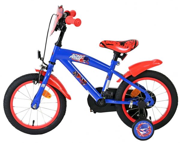 Sonic Prime Kinderfiets - Jongens - 14 inch - Blauw Rood