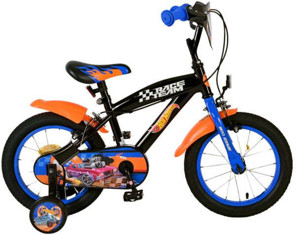 Hot Wheels Kinderfiets - Jongens - 14 inch - Zwart Oranje Blauw