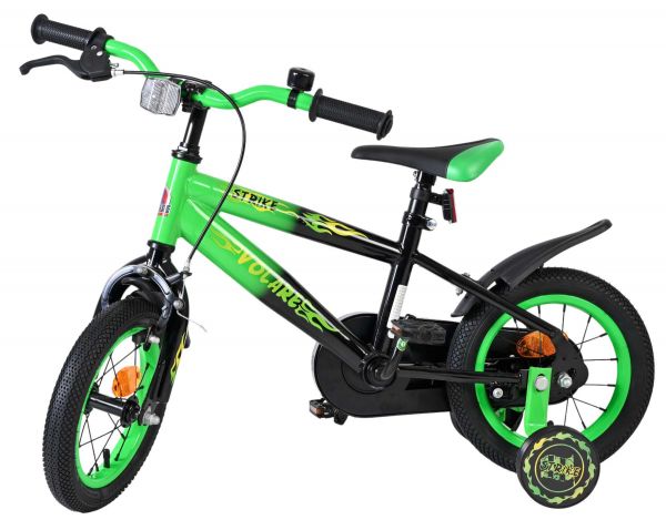 Volare Strike Kinderfiets - Jongens - 12 inch - Zwart Groen