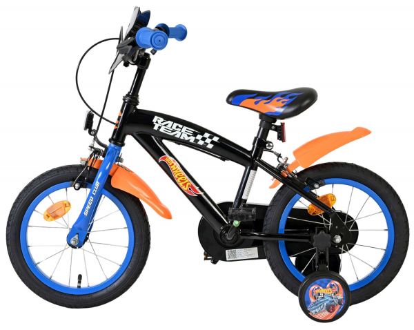 Hot Wheels Kinderfiets - Jongens - 14 inch - Zwart - Twee handremmen