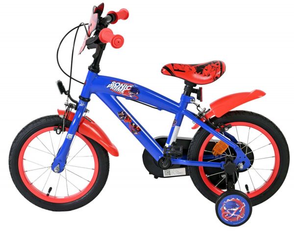 Sonic Prime Kinderfiets - Jongens - 14 inch - Blauw Rood - Twee handremmen