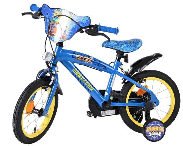Rubble & Crew Kinderfiets - Jongens - 14 inch - Blauw - Twee handremmen