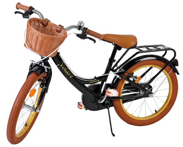Volare Ashley Kinderfiets - Meisjes - 18 inch - Zwart - Twee handremmen