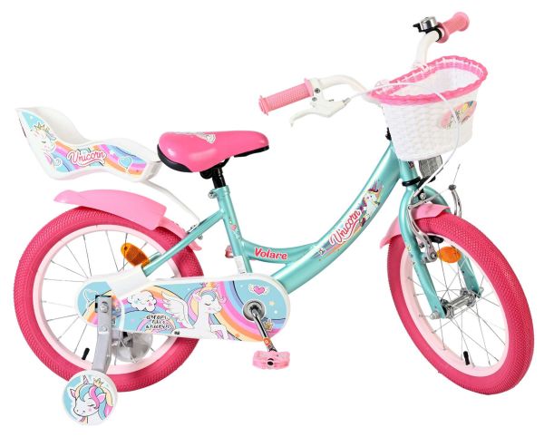 Volare Unicorn Kinderfiets - Meisjes - 16 inch - Groen