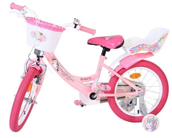 Volare Unicorn Kinderfiets - Meisjes - 16 inch - Roze