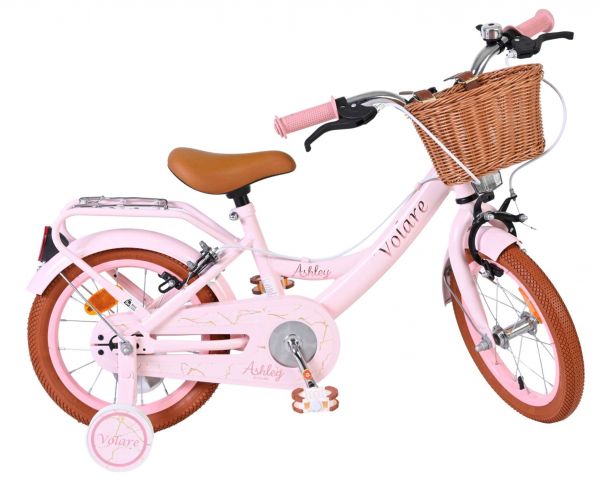 Volare Ashley Kinderfiets - Meisjes - 14 inch - Roze - Twee Handremmen