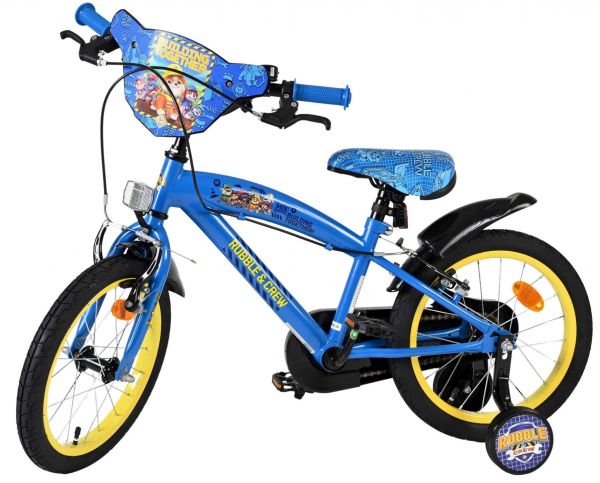 Paw Patrol -Rubble & Crew Kinderfiets - Jongens - 16 inch - Blauw - Twee handremmen