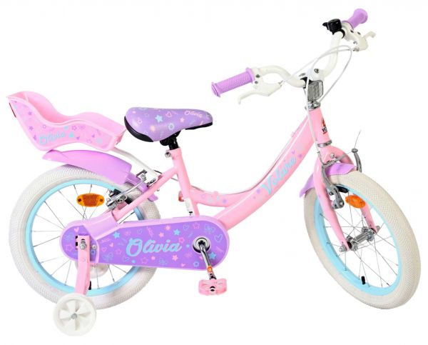 Volare Olivia Kinderfiets - Meisjes - 16 inch - Roze - Twee Handremmen