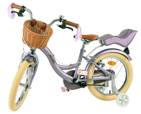 Volare Blossom Kinderfiets - Meisjes - 16 inch - Paars - Twee Handremmen