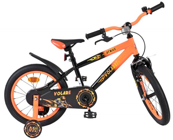 Volare Strike Kinderfiets - Jongens - 16 inch - Zwart Oranje