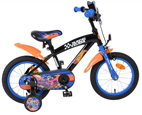 Hot Wheels Kinderfiets - Jongens - 14 inch - Zwart Oranje Blauw
