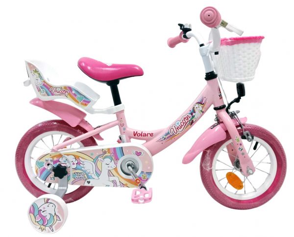 Volare Unicorn Kinderfiets - Meisjes - 12 inch - Roze